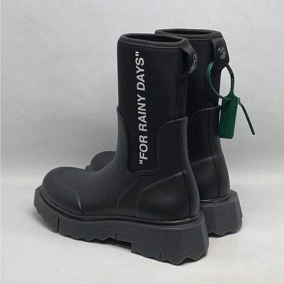 Off-White Sponge Rubber Rain Boots size 38 - Picture 4 of 11
